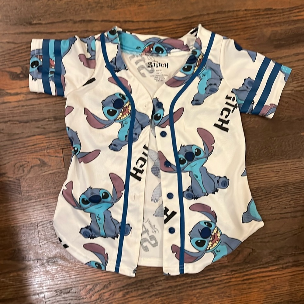 Disney / Lilo stitch jersey top / size 10/12